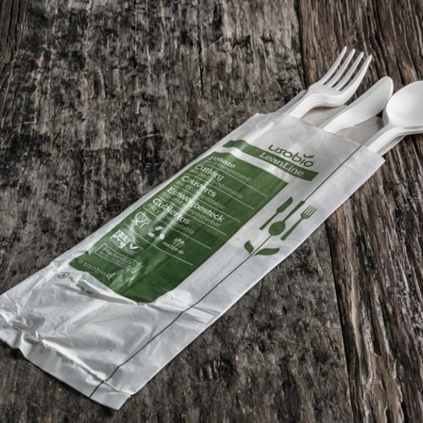 Cutit + Furculita + lingura + Servetel biodegradabile